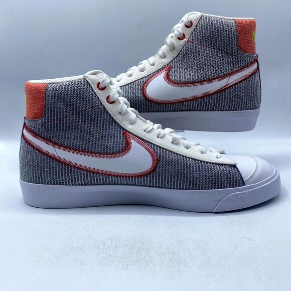 Nike Blazer Mid '77 Sneaker Gray White Red CW5838-022 Mens Size 14 New - Picture 3 of 12